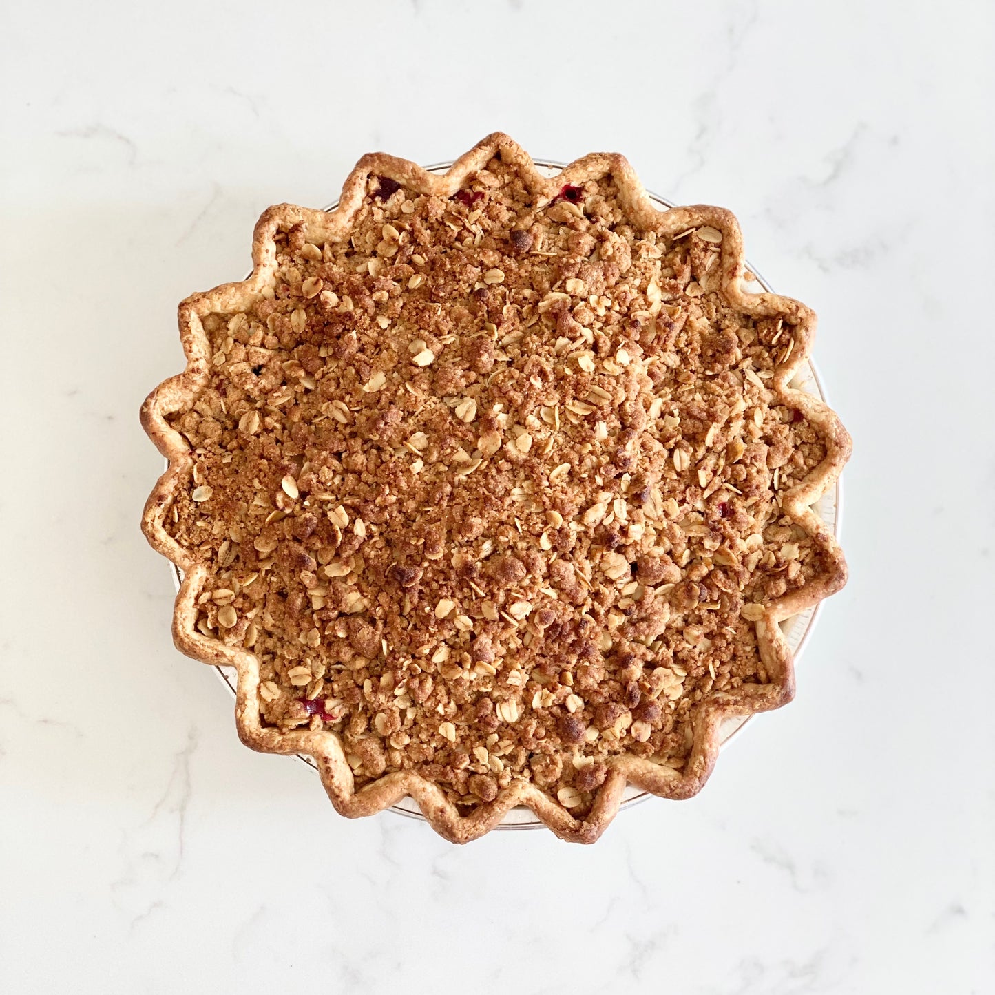 APPLE CRANBERRY COBBLER PIE